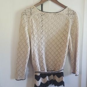 LOFT Sweaters - Loft cover up cardigan tie sweater crochet large LOFT Sweaters - Loft cover up cardigan tie sweater crochet large